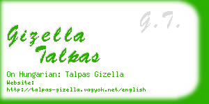 gizella talpas business card